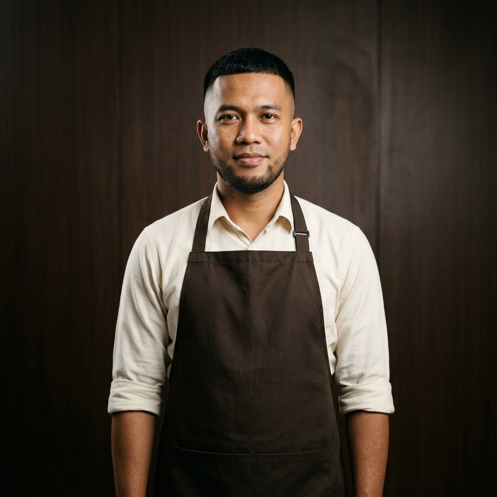 Andra Wijaya, kapster Klip & Kopi spesialis skin fade