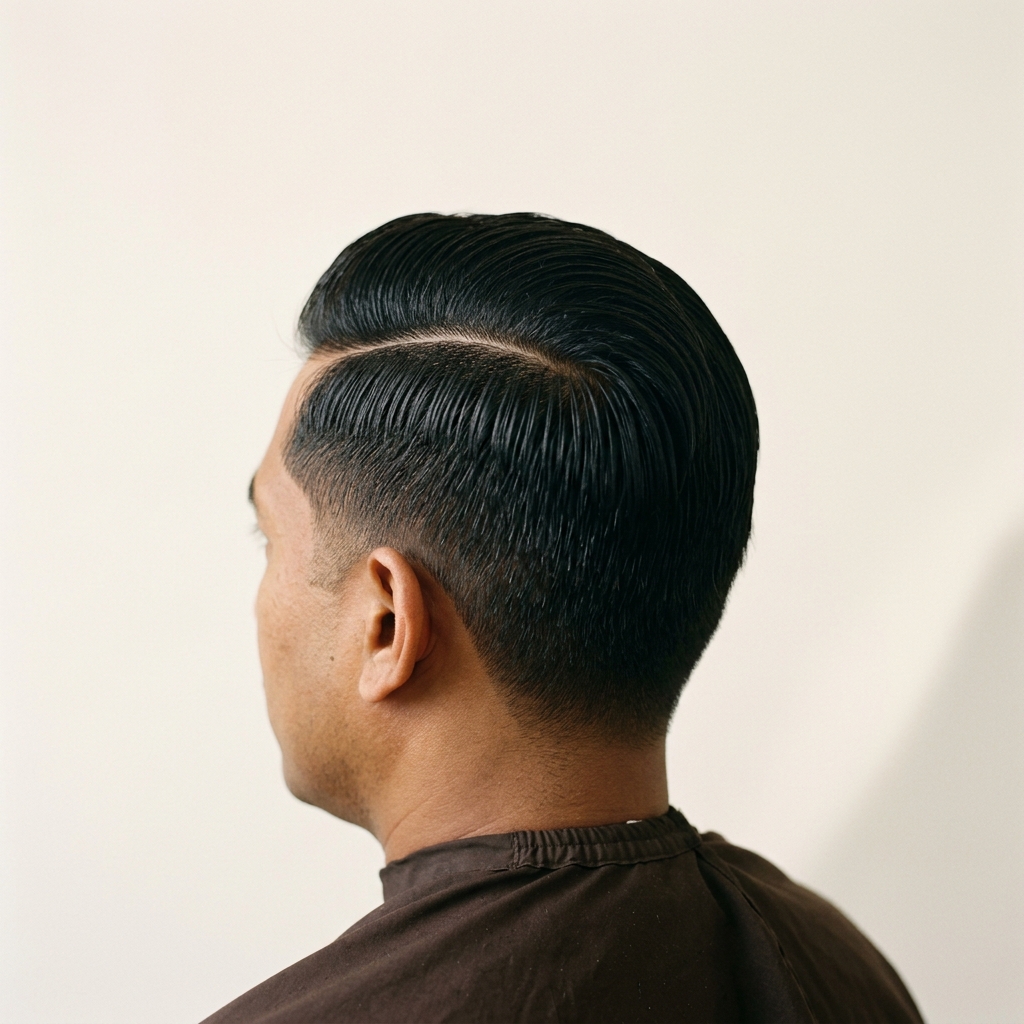 Gentleman Side Part, hasil scissor oleh kapster Bimo di Klip & Kopi