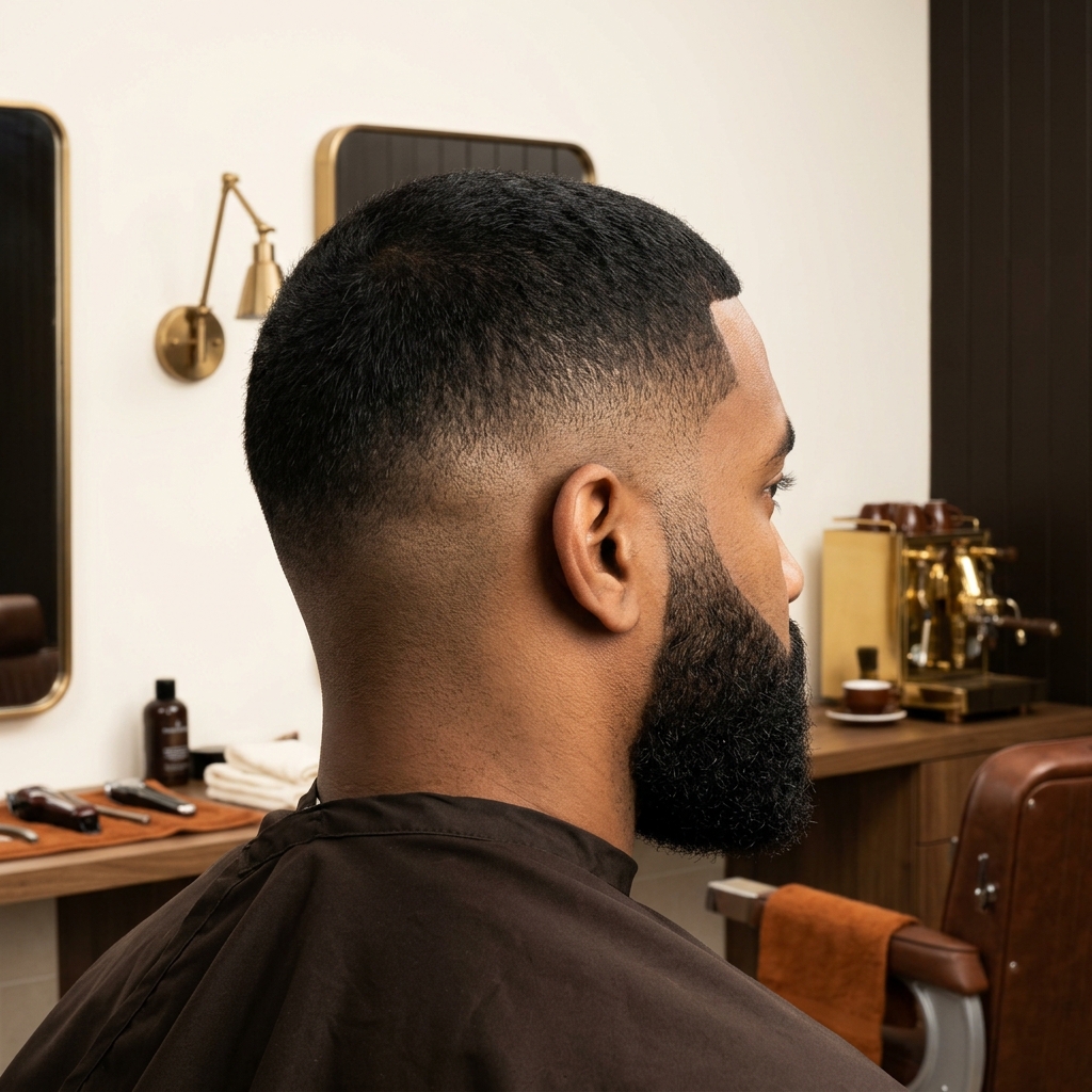 Low Fade + Jenggot, hasil jenggot oleh kapster Salman di Klip & Kopi