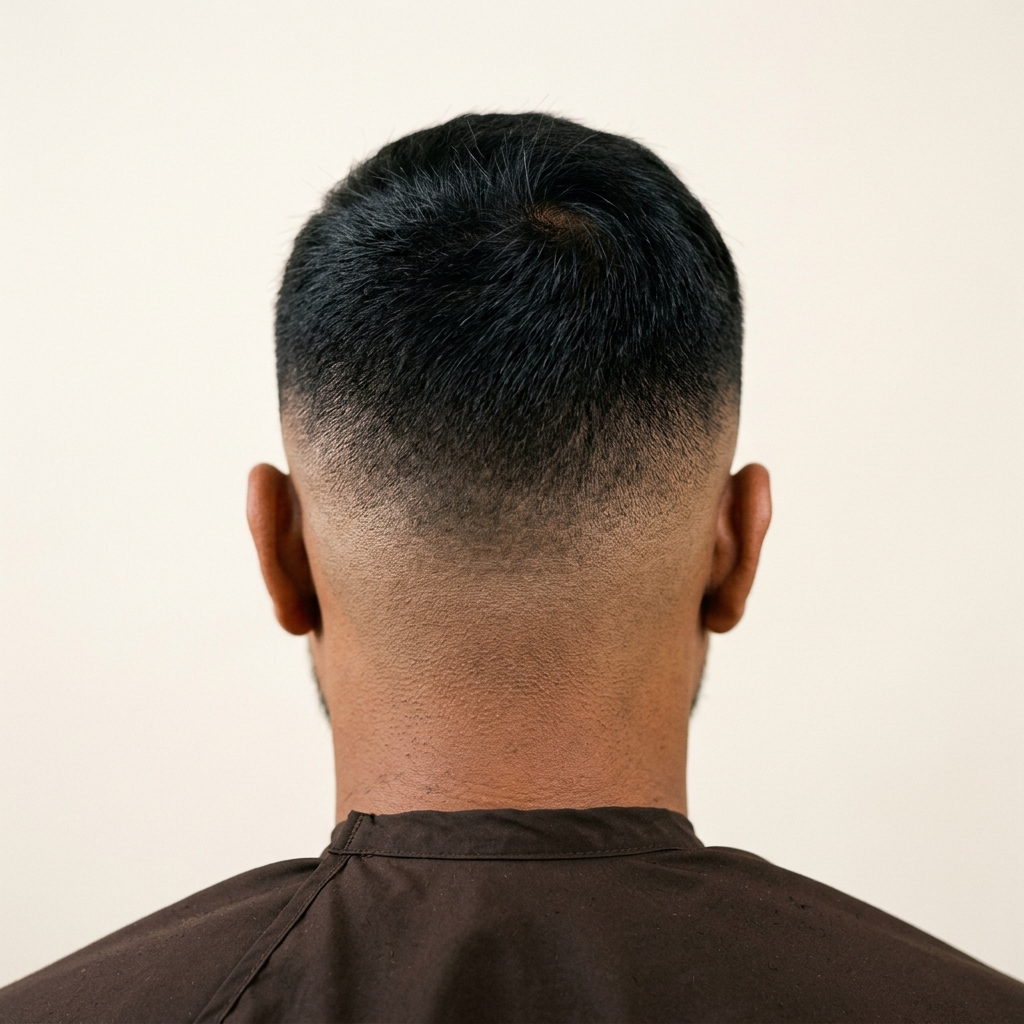Skin Fade Klasik, hasil skin fade oleh kapster Andra di Klip & Kopi